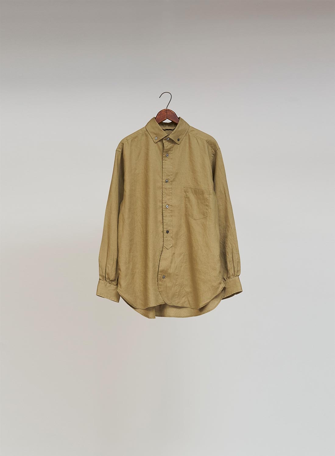 Nigel Cabourn British Officers Shirt Type 2 in Khaki | REVERSIBLE