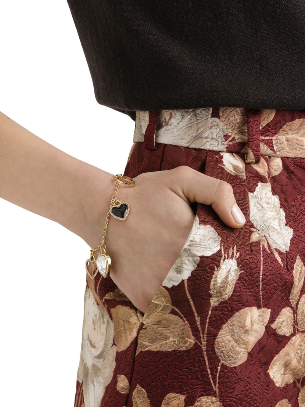 Dolce & Gabbana Women Italian Tailored Bracelet With Heart-Shaped Charms - 3