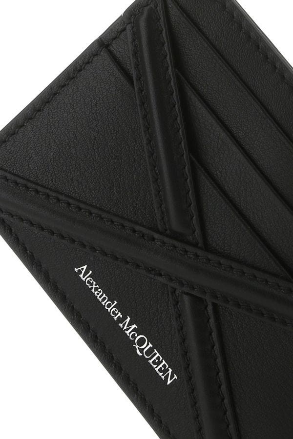 Black leather card holder - 4