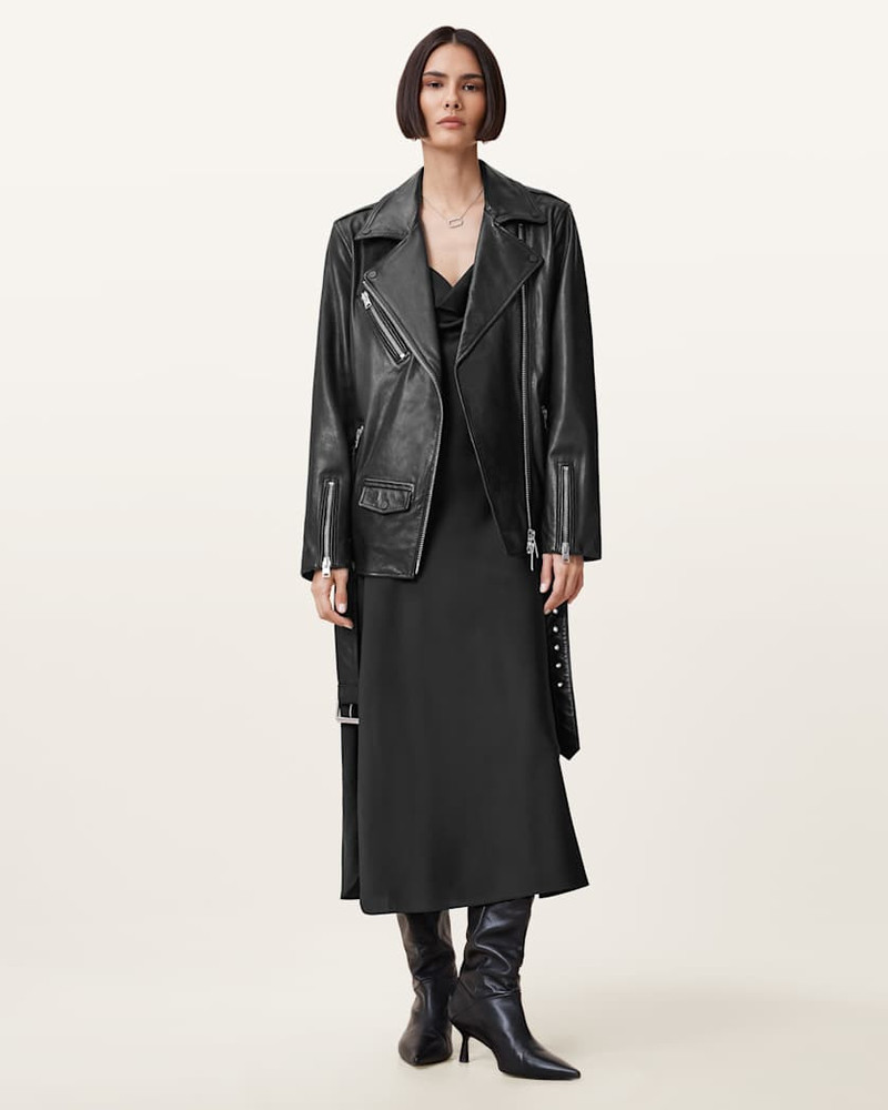 BILLIE RELAXED FIT LEATHER BIKER JACKET 5