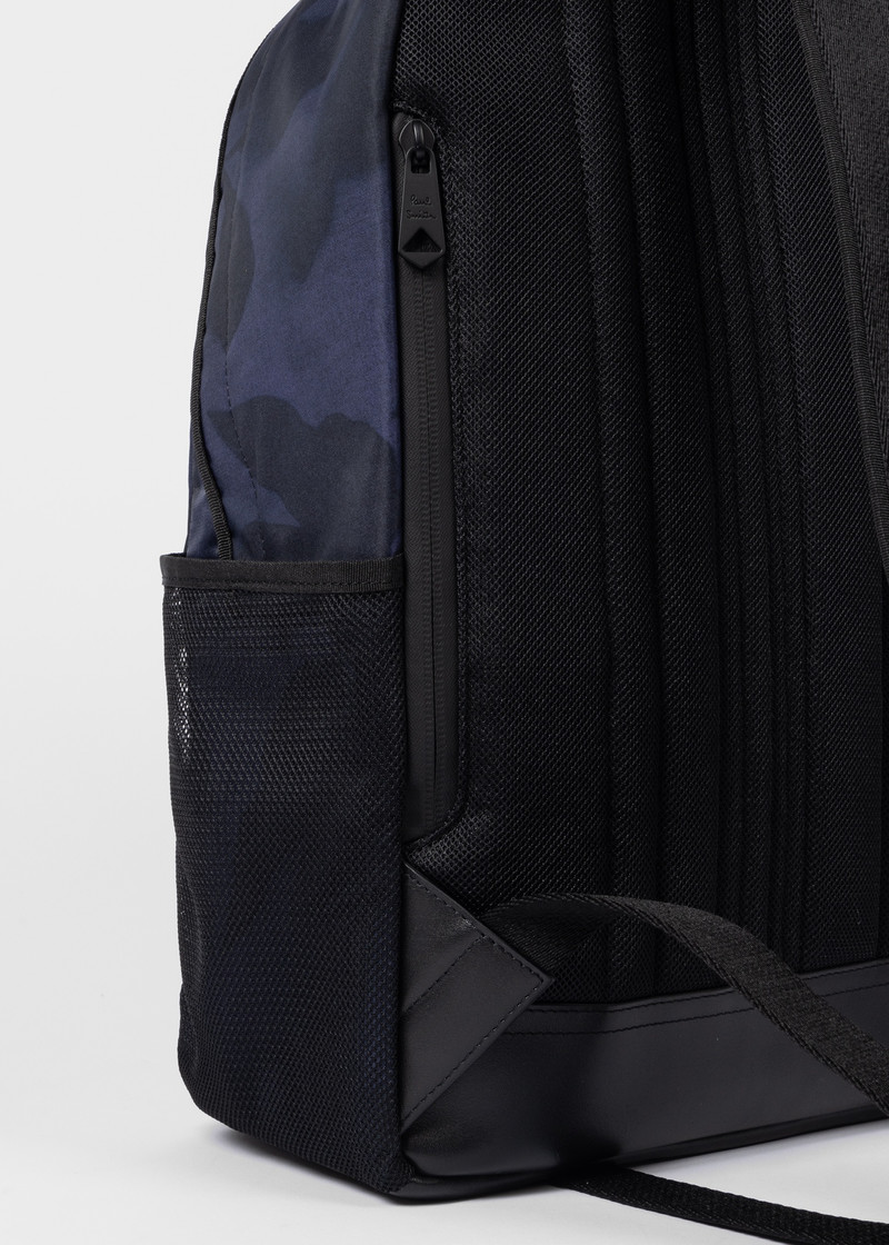 Blue 'Photogram Leaves' Backpack 3
