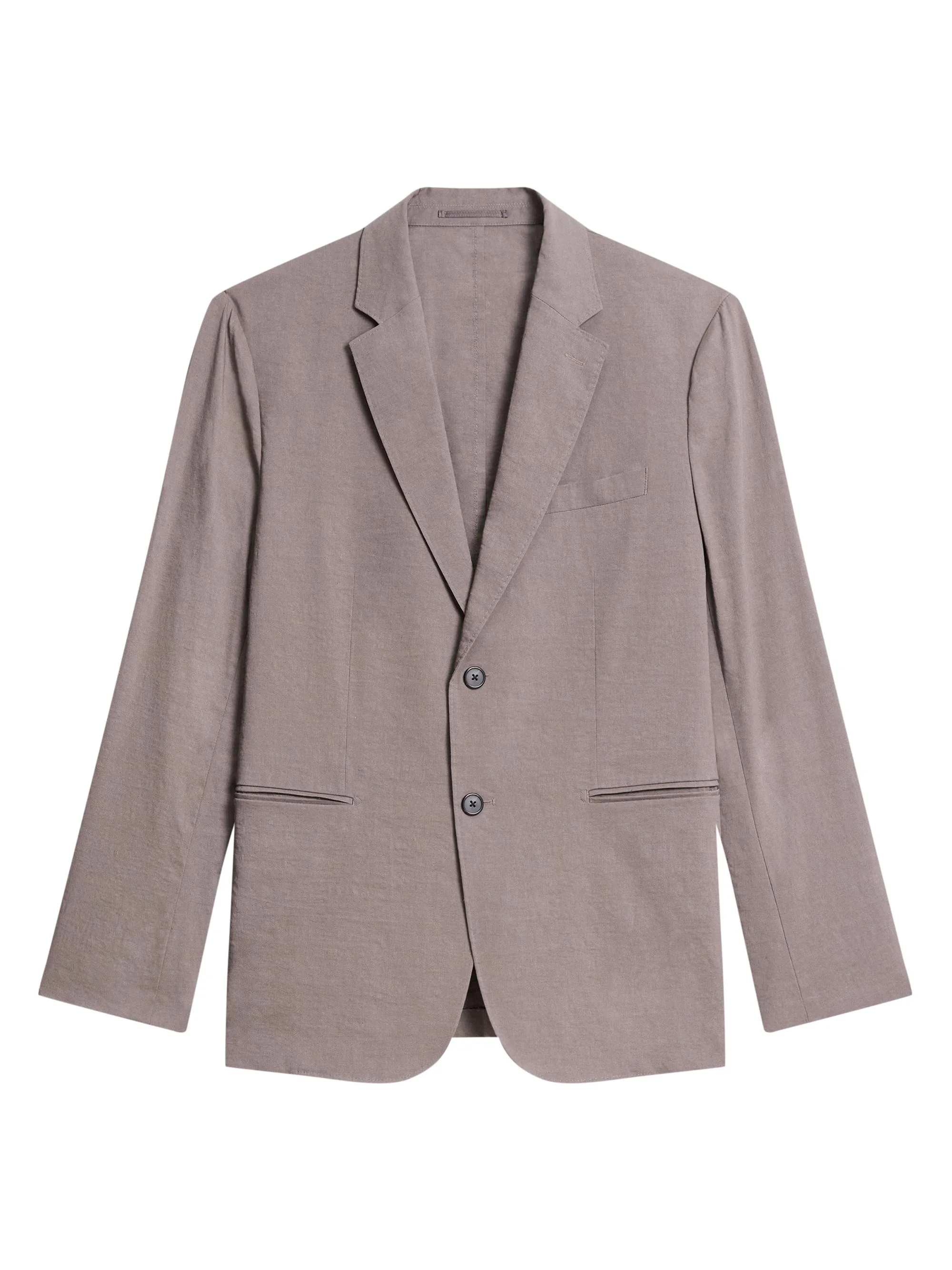 Men's Notch-Lapel Linen-Blend Blazer - Morel - 1