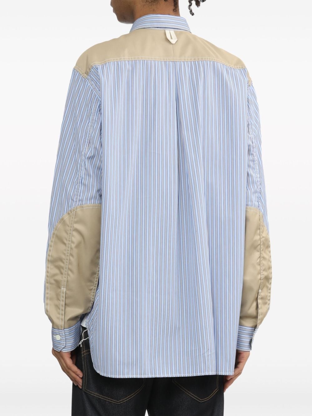 panelled cotton shirt - 4