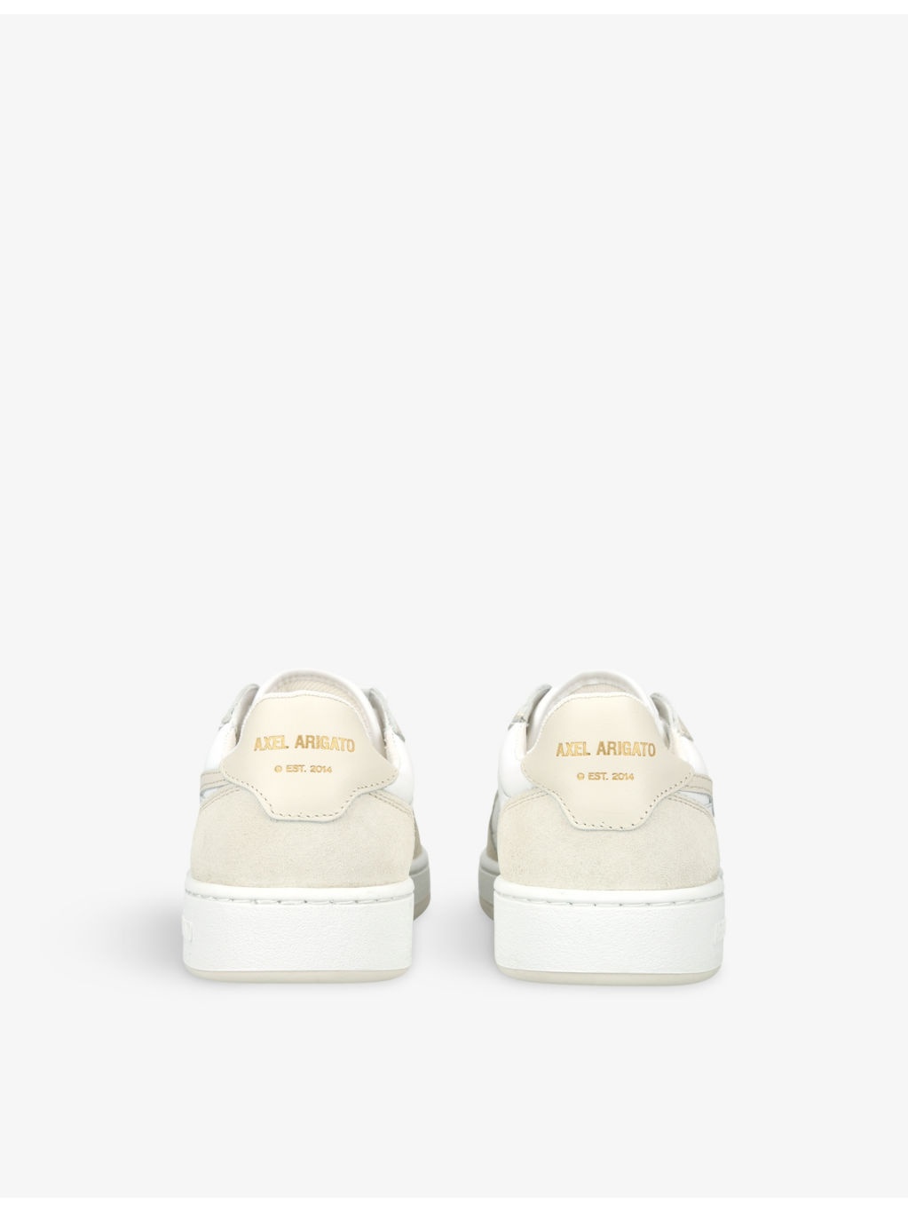 Dice Lo bird-motif leather and suede low-top trainers - 4