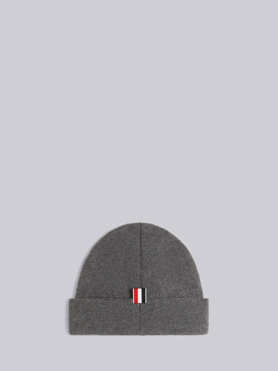 Thom Browne Medium Grey Jersey Stitch Superfine Merino Wool Intarsia Stripe Hat outlook