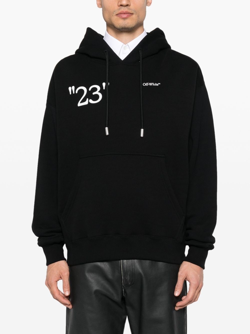 KIT text-print cotton hoodie - 4