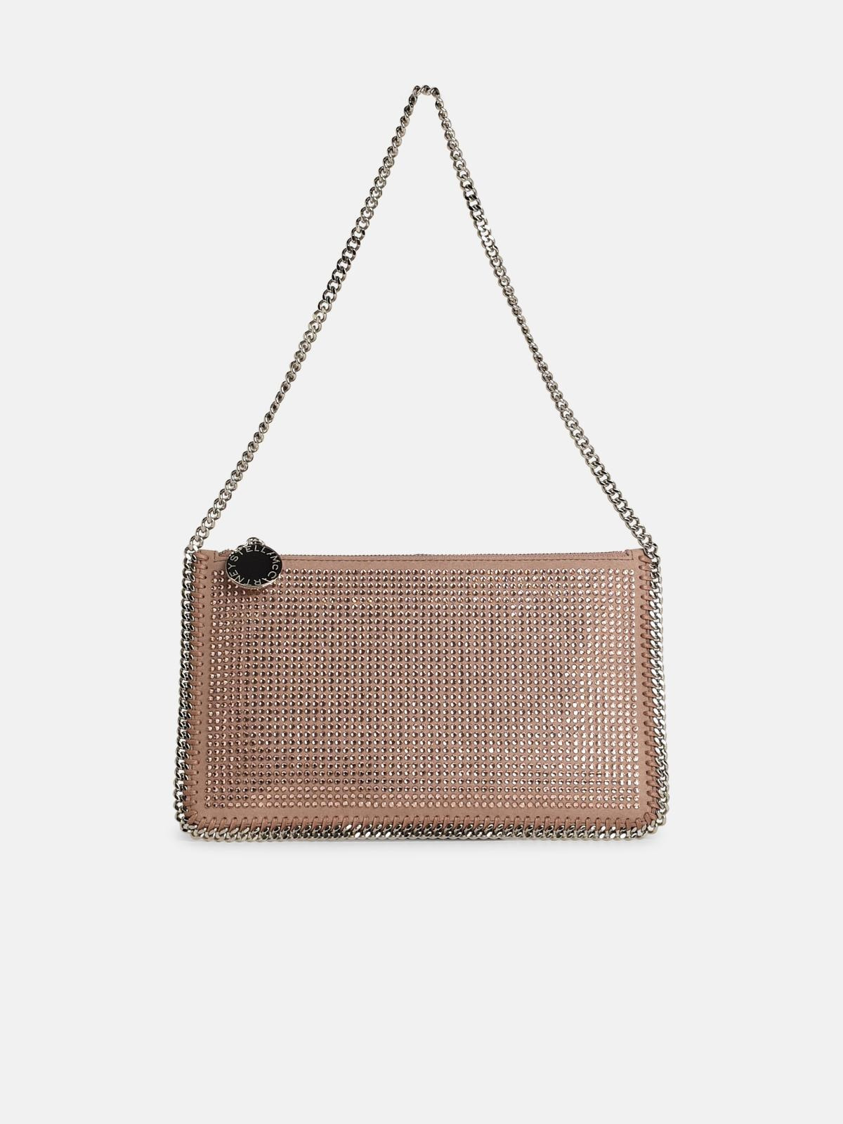 PINK VEGAN FABRIC CLUTCH BAG - 1