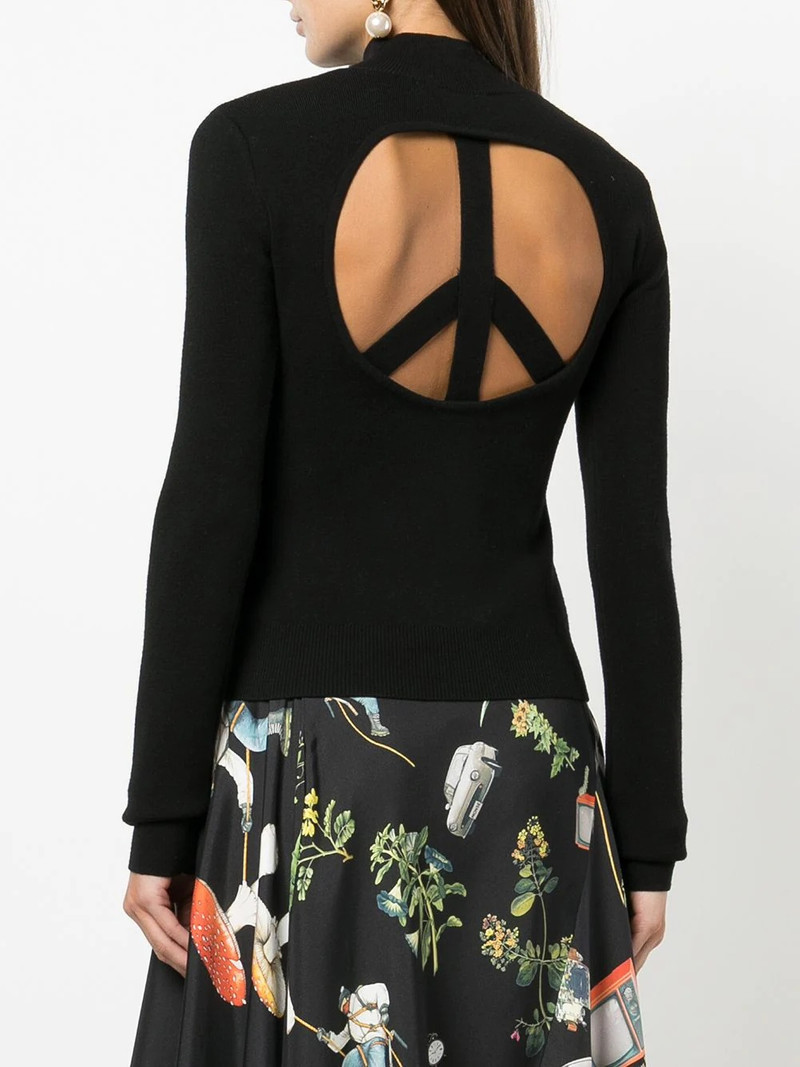 Peace Sign mock-neck cashmere jumper 4