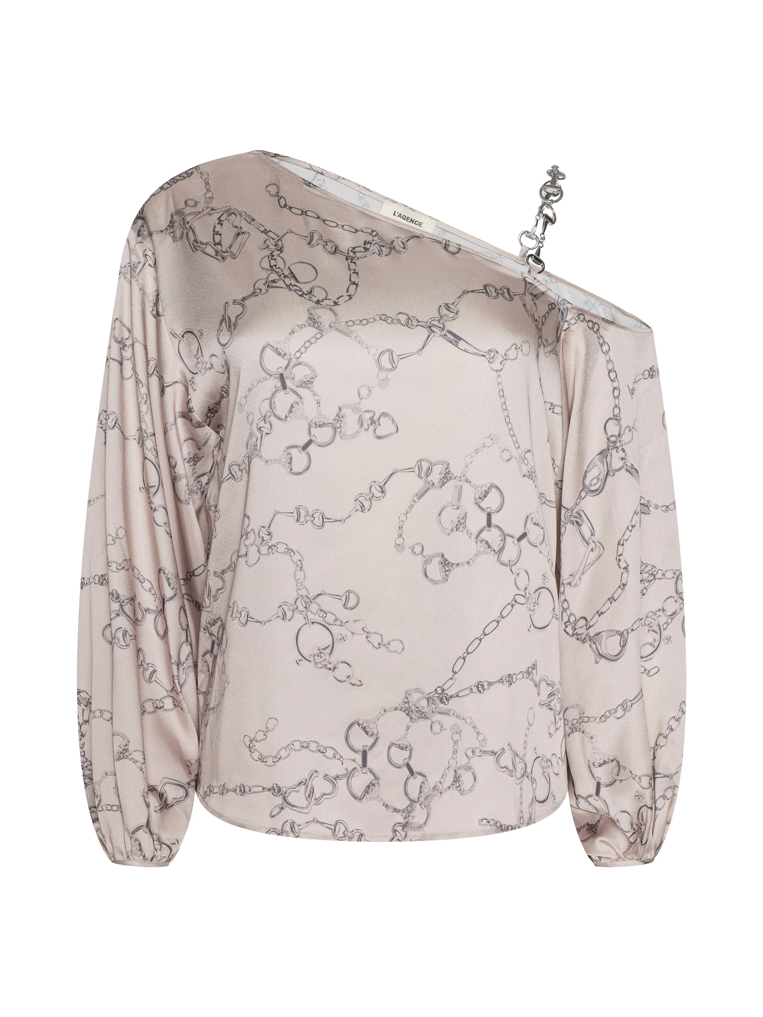 Asami Chain One-Shoulder Blouse - 1