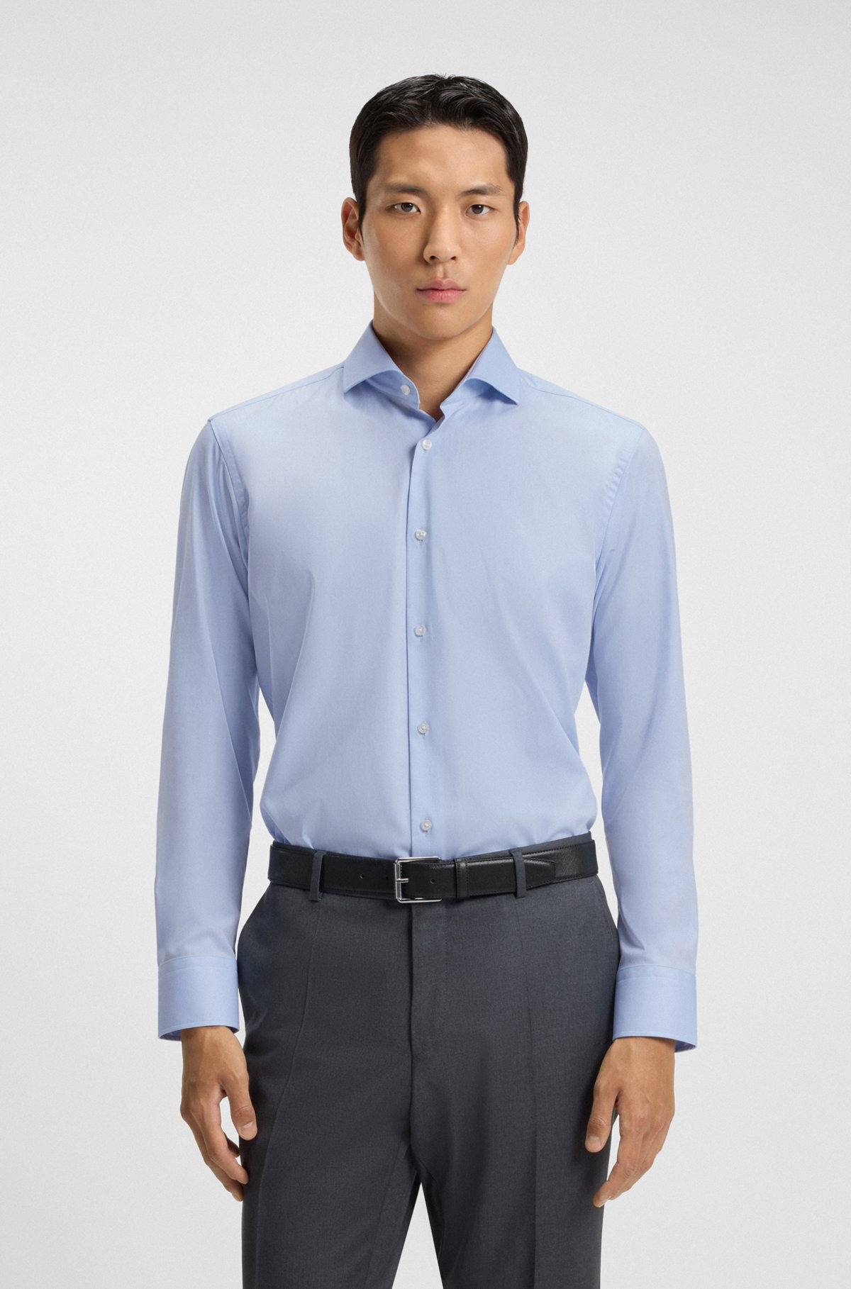 REGULAR-FIT SHIRT IN STRETCH-COTTON TWILL - 2