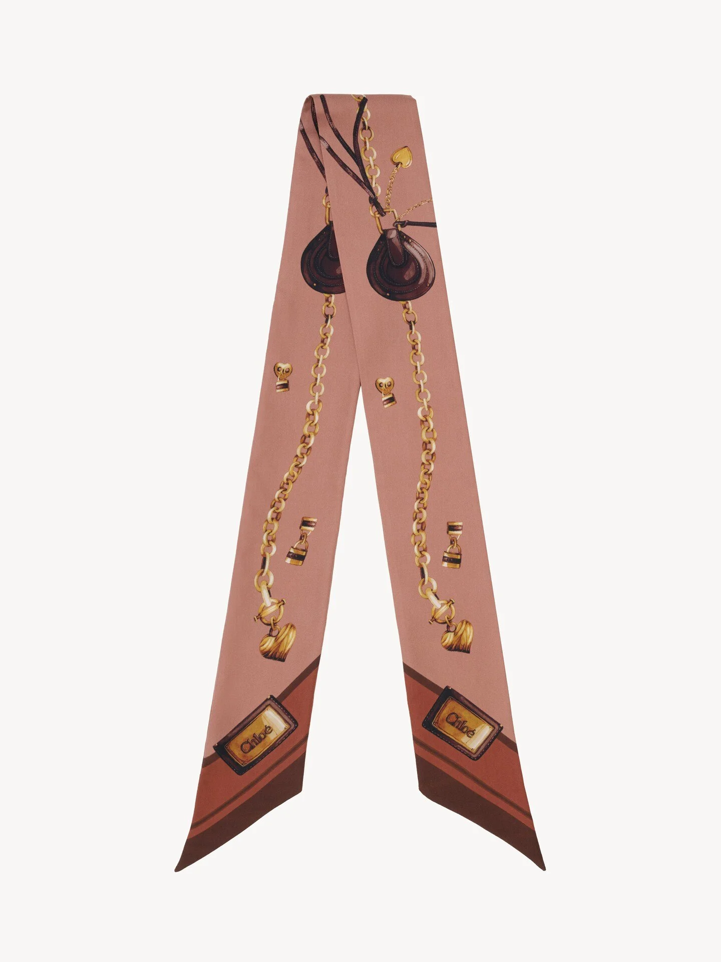 THE CHLOÉ PADDINGTON BANDEAU SCARF IN SILK TWILL - 1