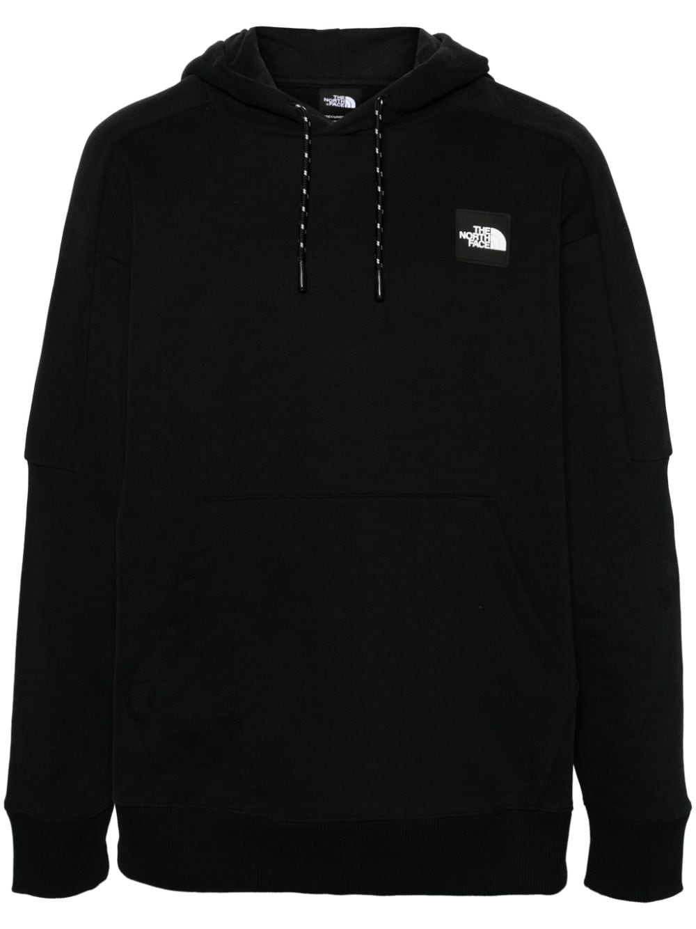 rubberised-logo cotton hoodie - 1