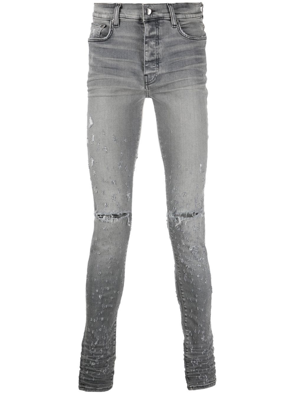 distressed skinny jeans - 1