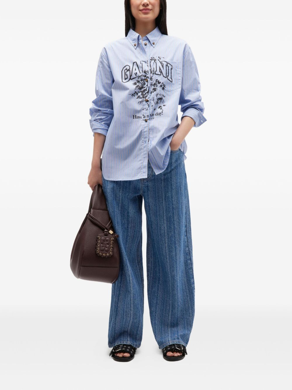 stripe graphic shirt - 2