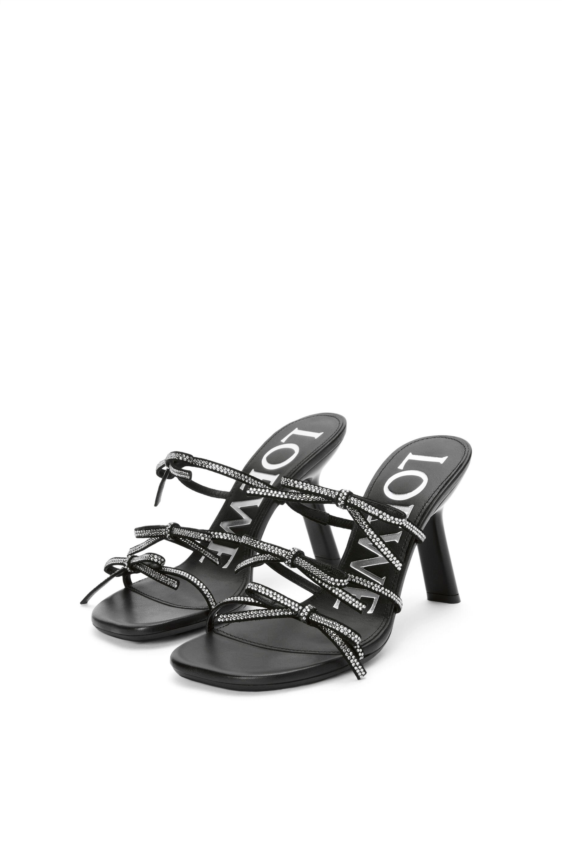 Petal sandal in suede and rhinestones - 3