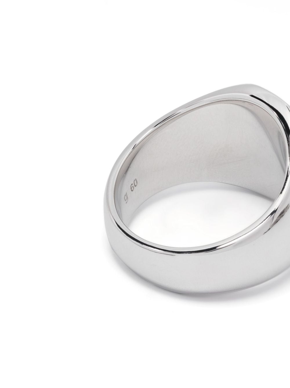 Oval onyx-stone silver ring - 4