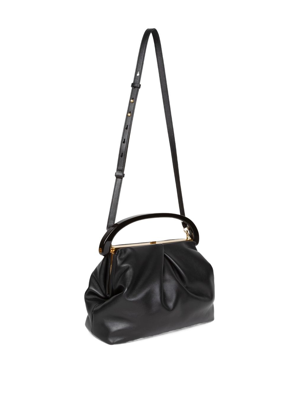 folded leather tote bag - 6