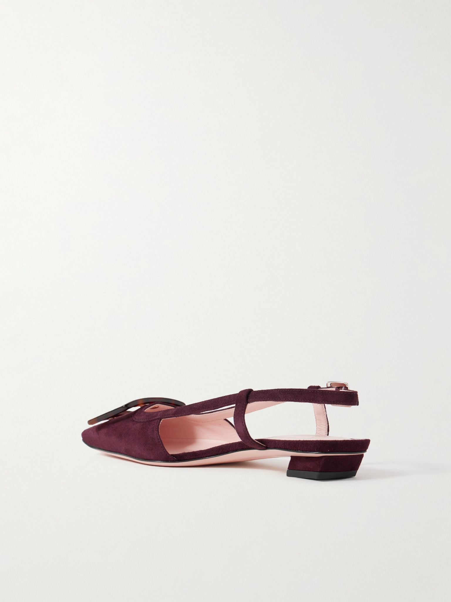 Belle Vivier 25 suede pumps Burgundy - 3