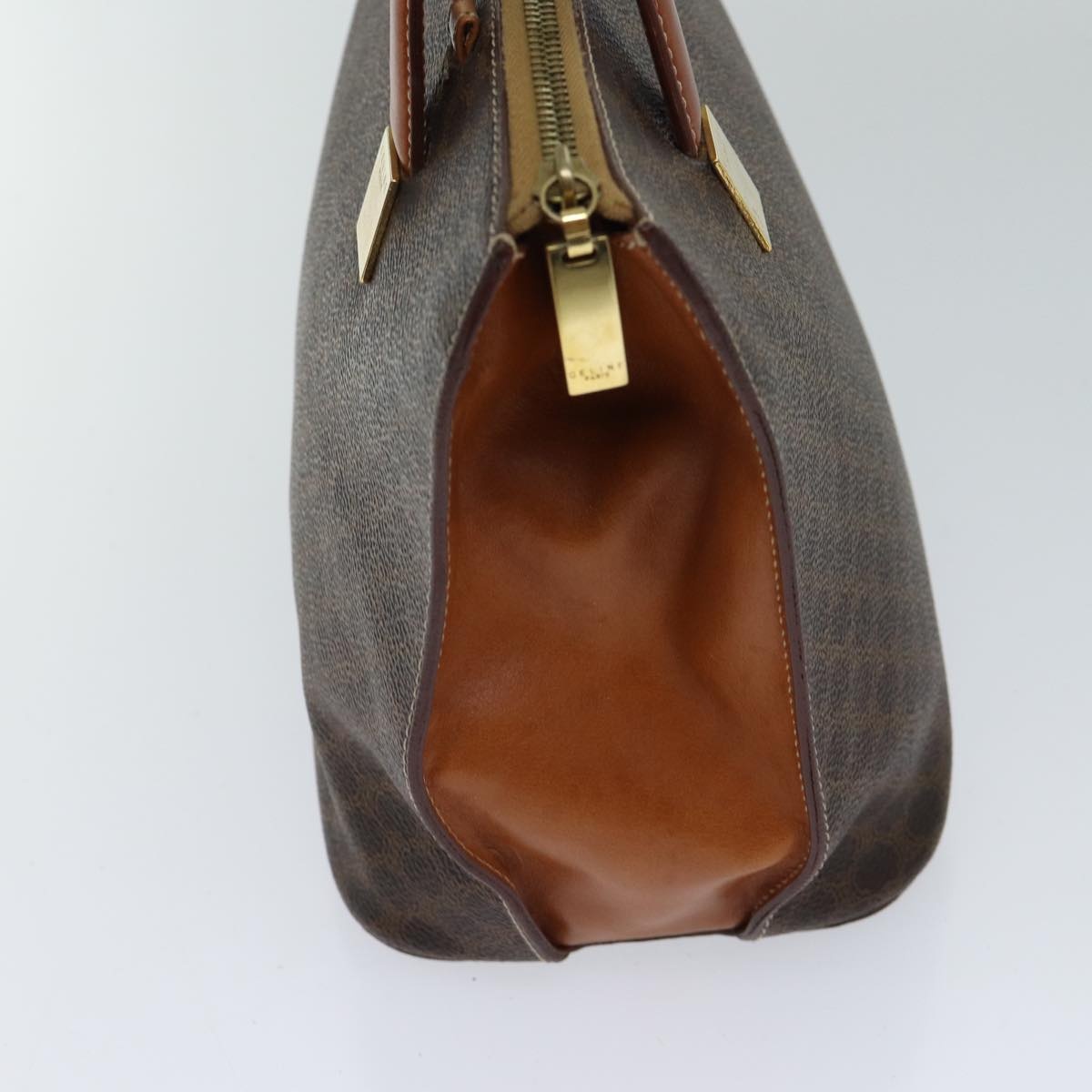 CELINE Macadam Canvas Hand Bag Pvc Brown - 4