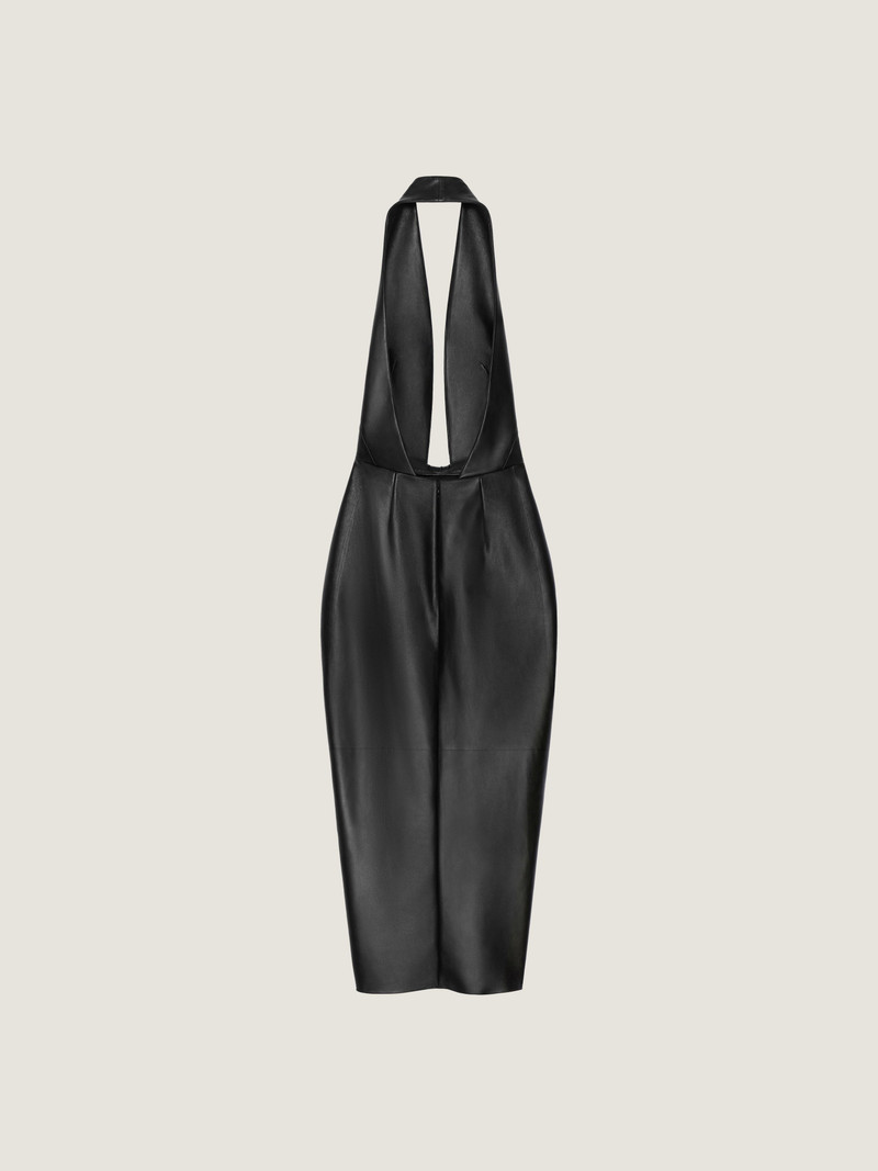 DRAPED DRESS IN NAPPA LEATHER 4