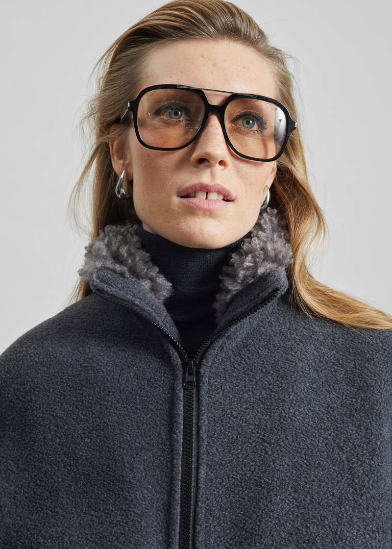 Edane Fleece Jacket - Dark Grey 4