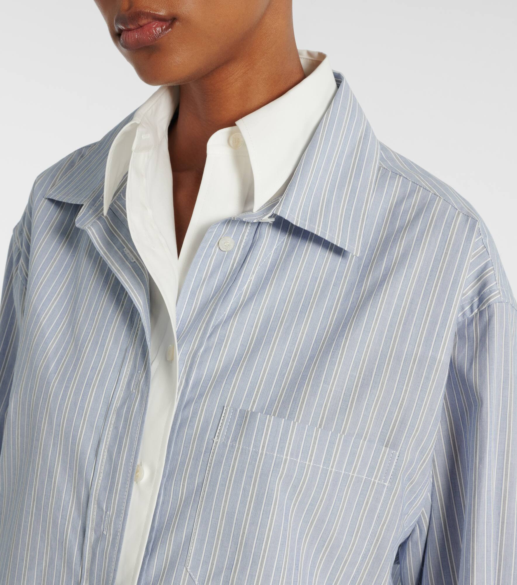 Soublera pinstripe cotton poplin shirt - 4