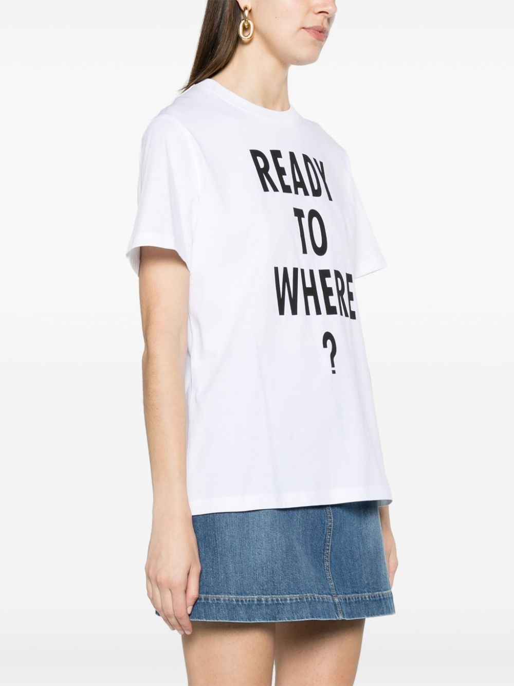 text-print organic cotton T-shirt - 3