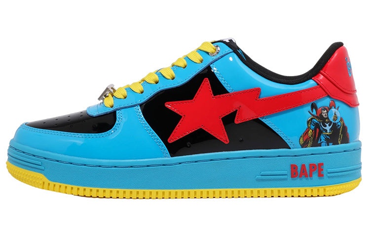 (WMNS) A BATHING APE Bape Sta Low 'Red Blue Yellow' 1I73-291-916 - 2