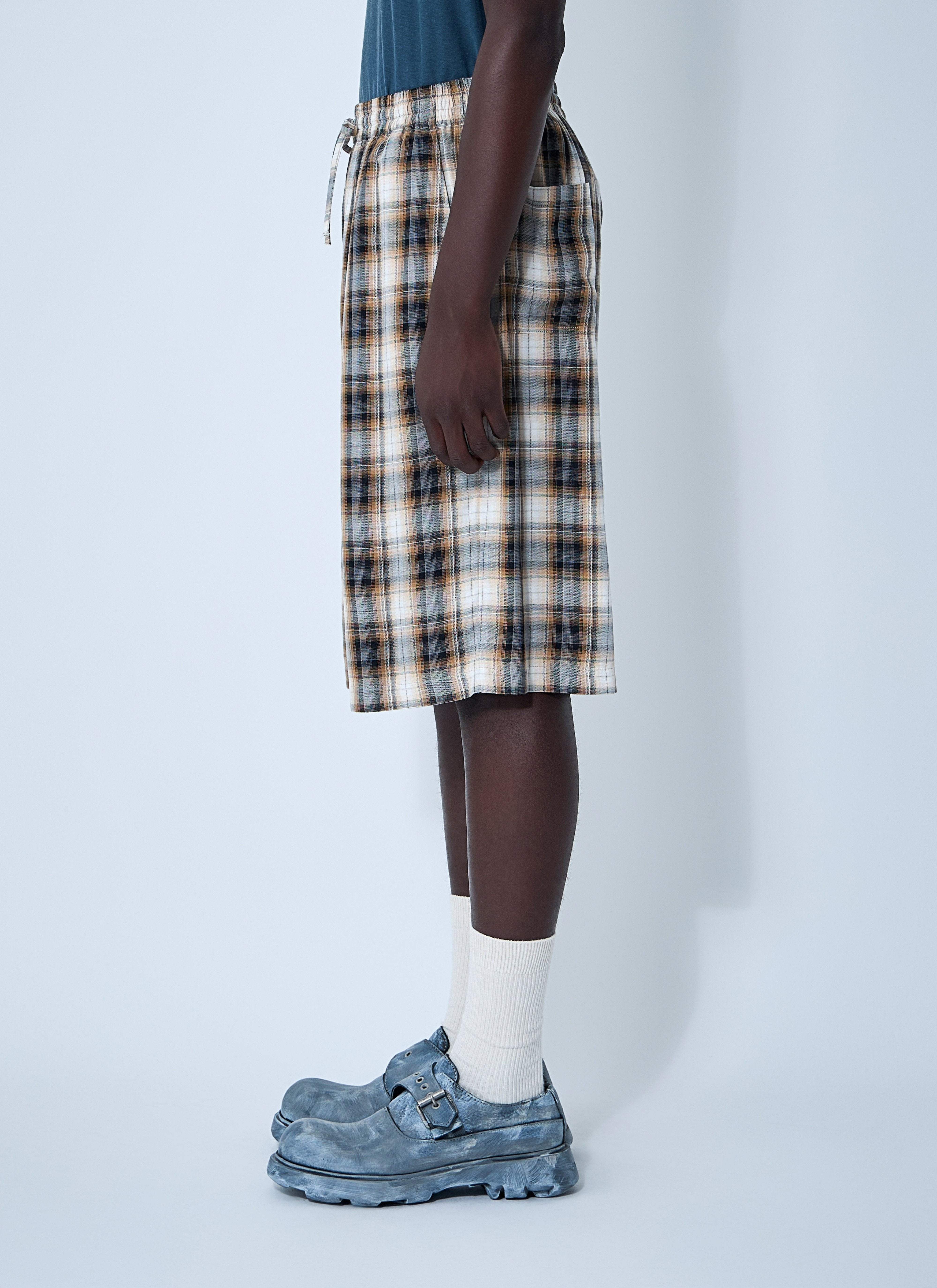 Acne Studios Men Check Shorts - 3