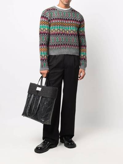 Maison Margiela intarsia-knit crew-neck jumper outlook