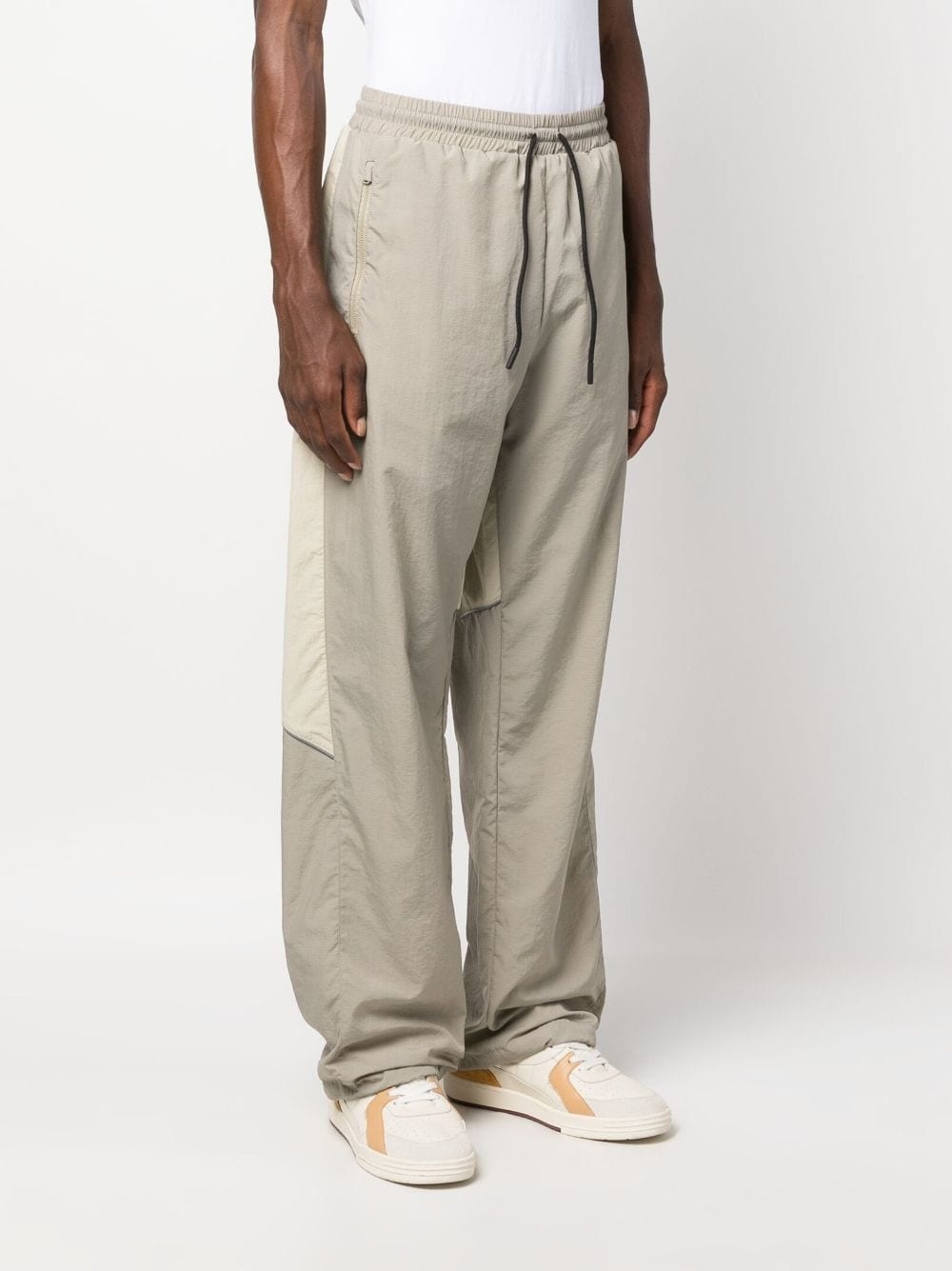 elasticated-waist ripstop track pants - 3