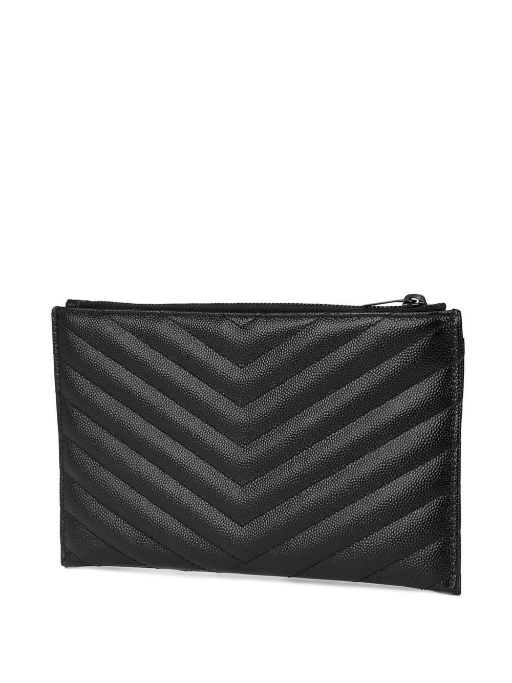 monogrammed textured clutch  - 3