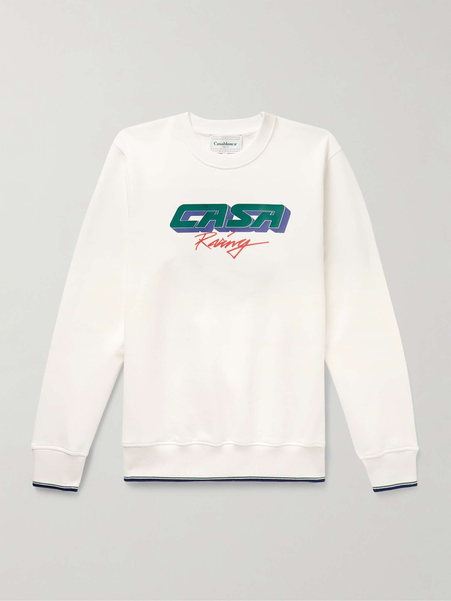 Casa Racing 3D Logo-Appliquéd Organic Cotton-Jersey Sweatshirt - 1