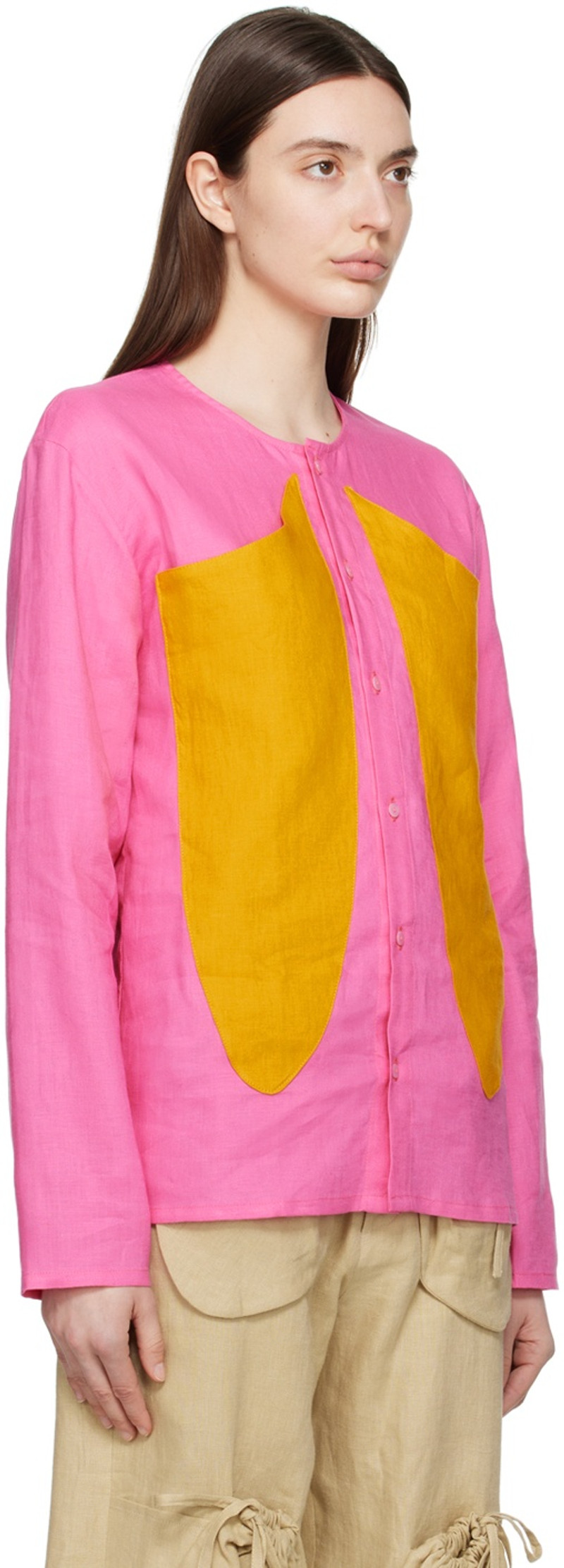STRONGTHE Pink & Orange Wasp Shirt outlook