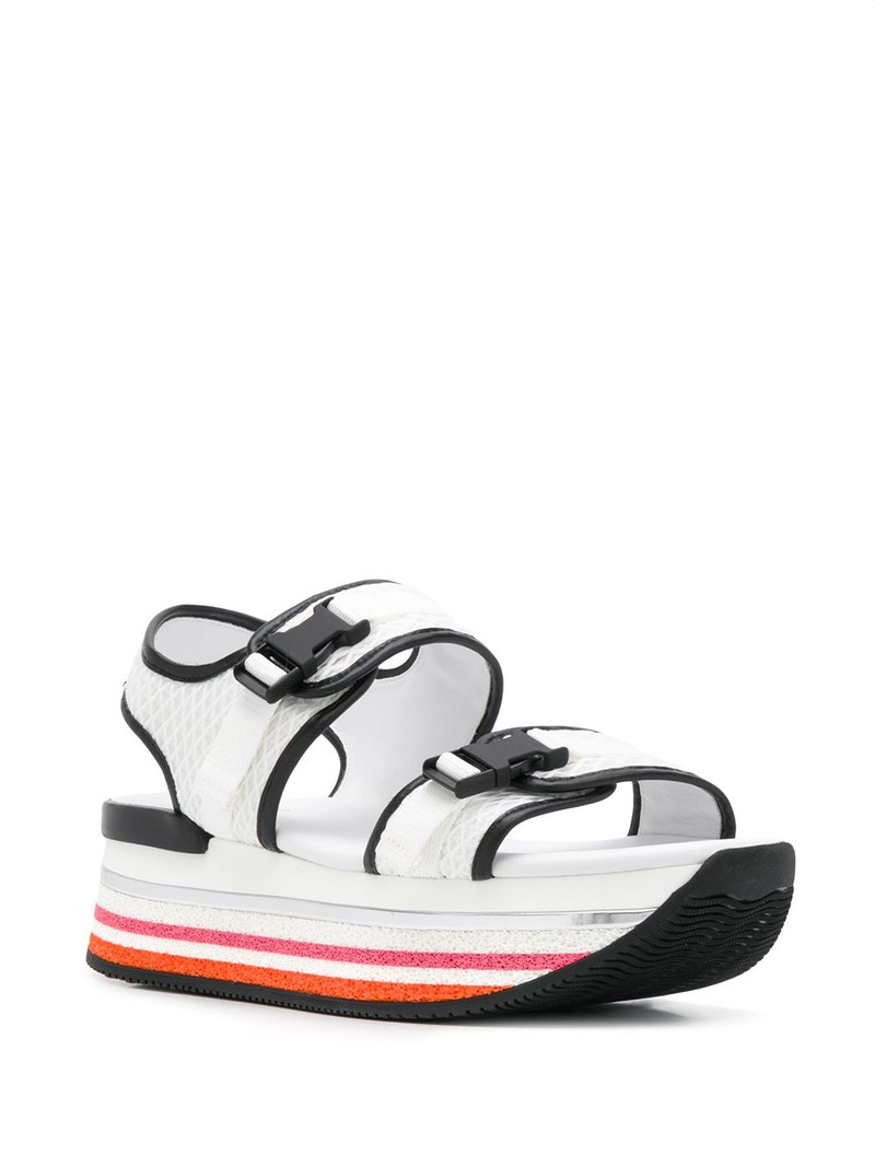 HOGAN H222 platform mesh sandals outlook