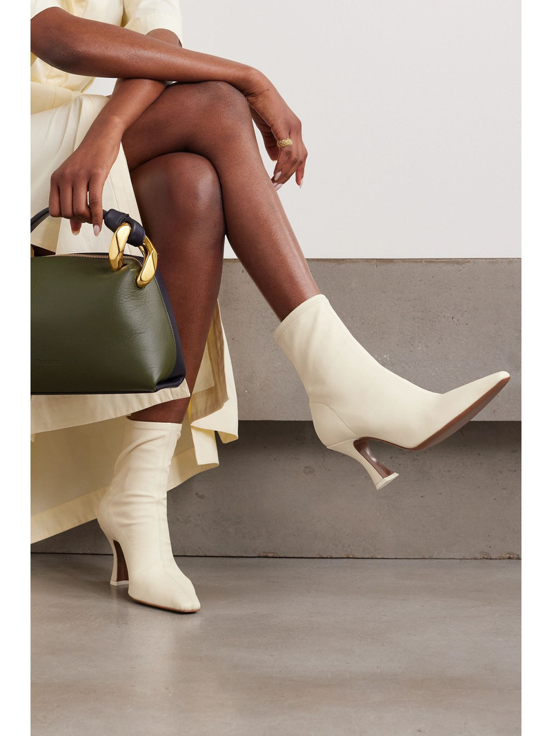NEOUS Ran stretch-leather ankle boots Cream outlook