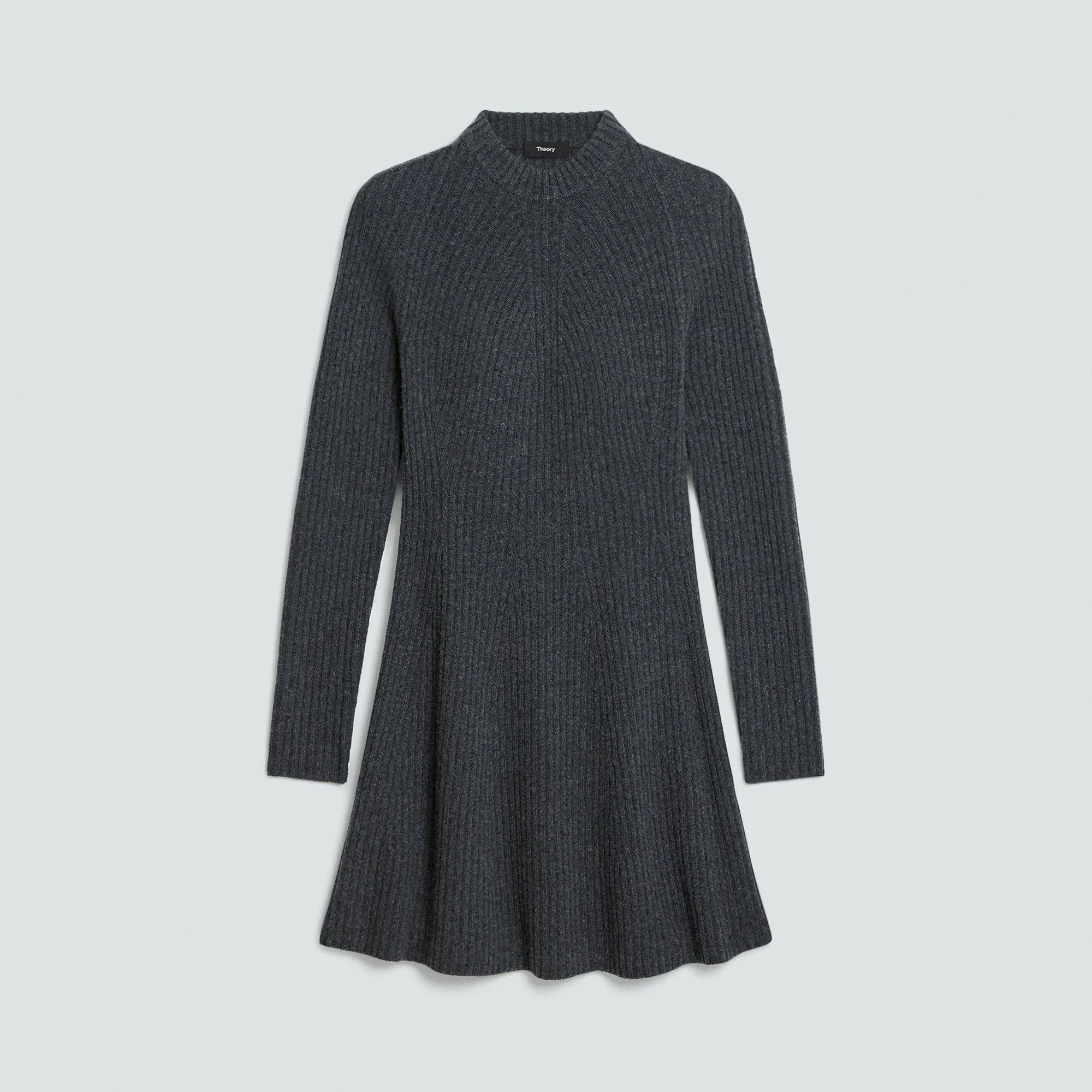 Ribbed Sweater Dress in Felted Wool-Cashmere - 1