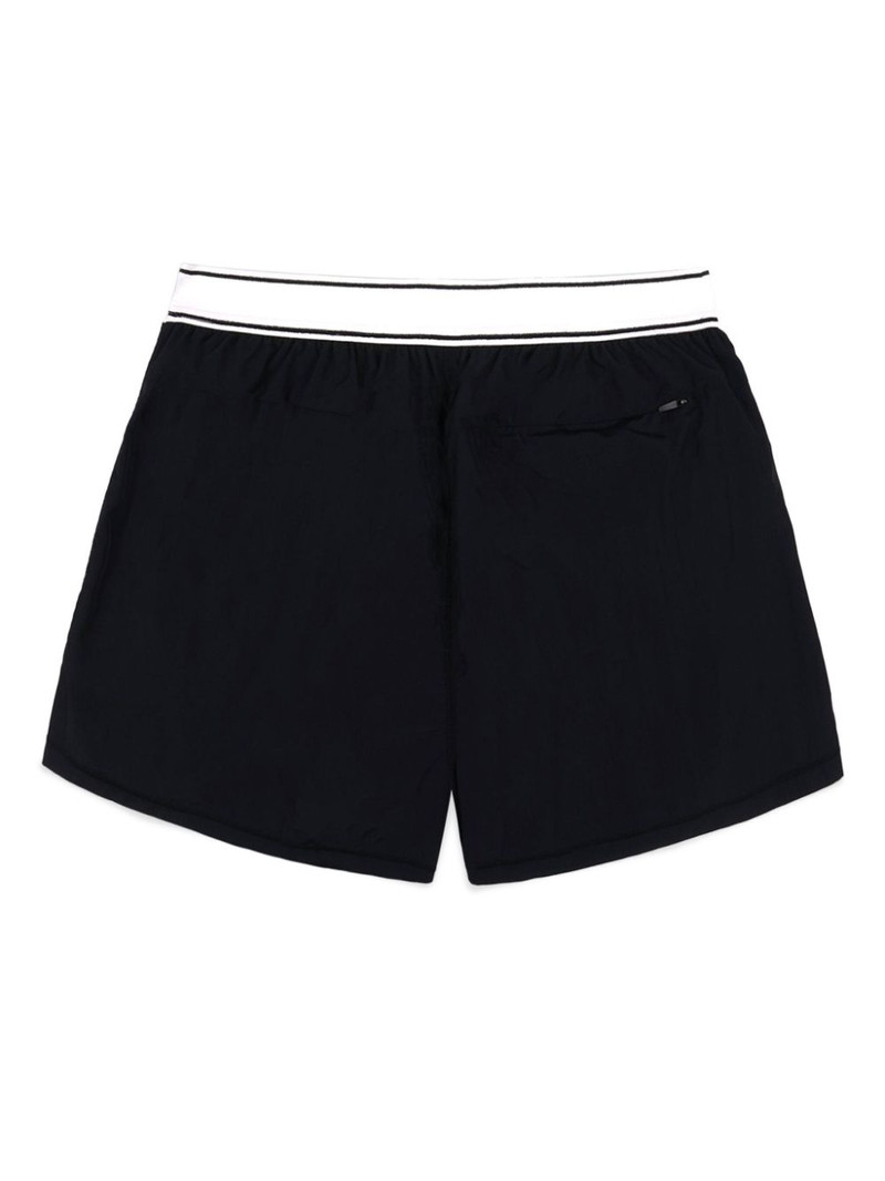 Sporty & Rich logo print runner shorts outlook