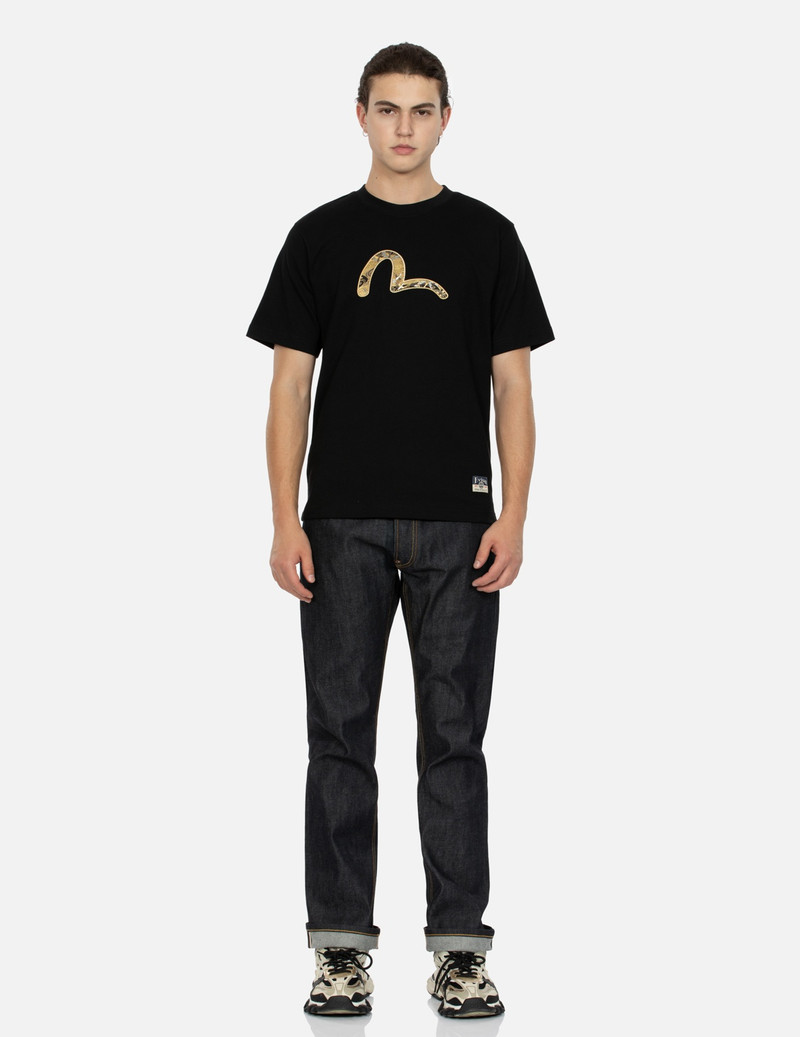 SEA GOD PRINT AND SEAGULL BROCADE APPLIQUÉ  REGULAR FIT T-SHIRT 1