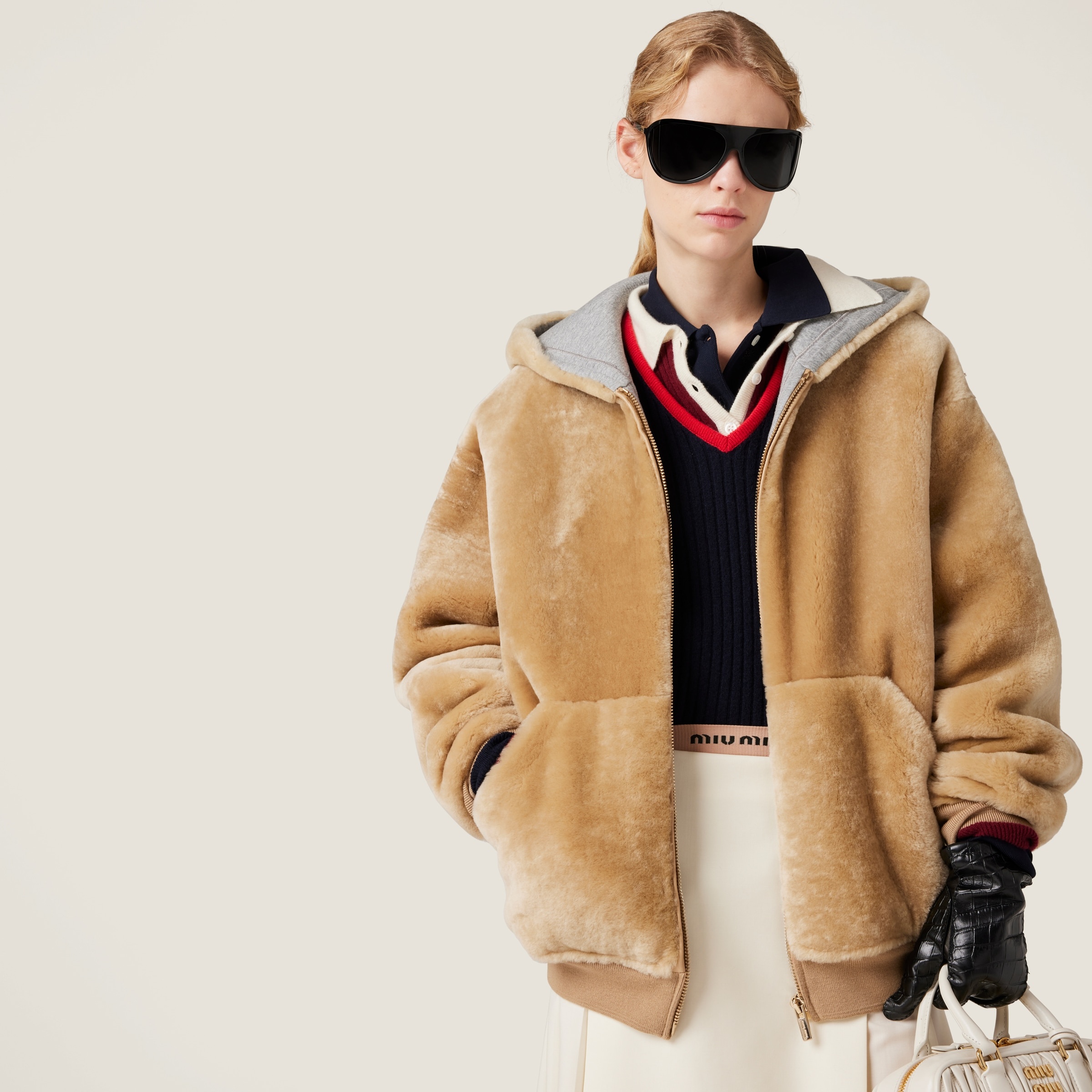 Shearling hoodie jacket - 5