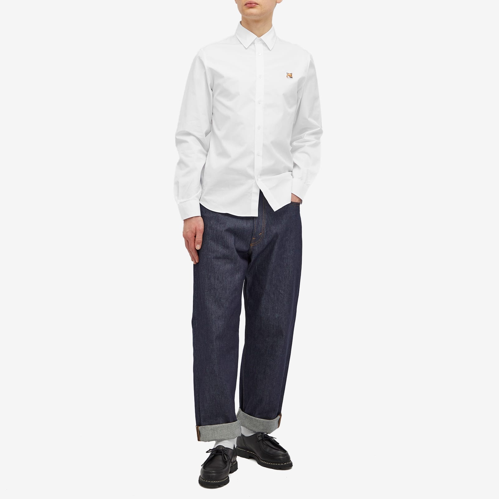 Maison Kitsune Fox Head Patch Classic Shirt - 4