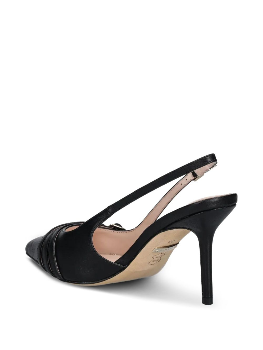 90mm leather slingback pumps - 3