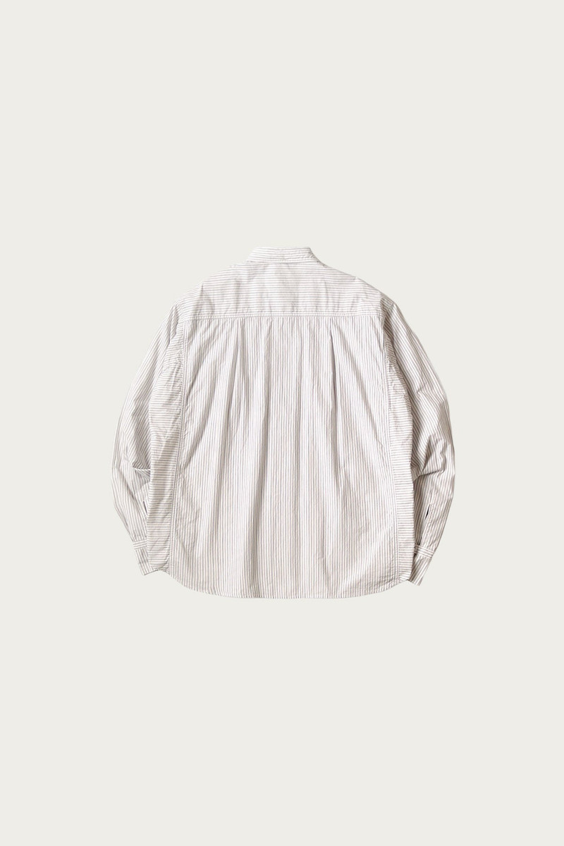 Kapital Cotton Stripe CABIN Work Shirt - White outlook