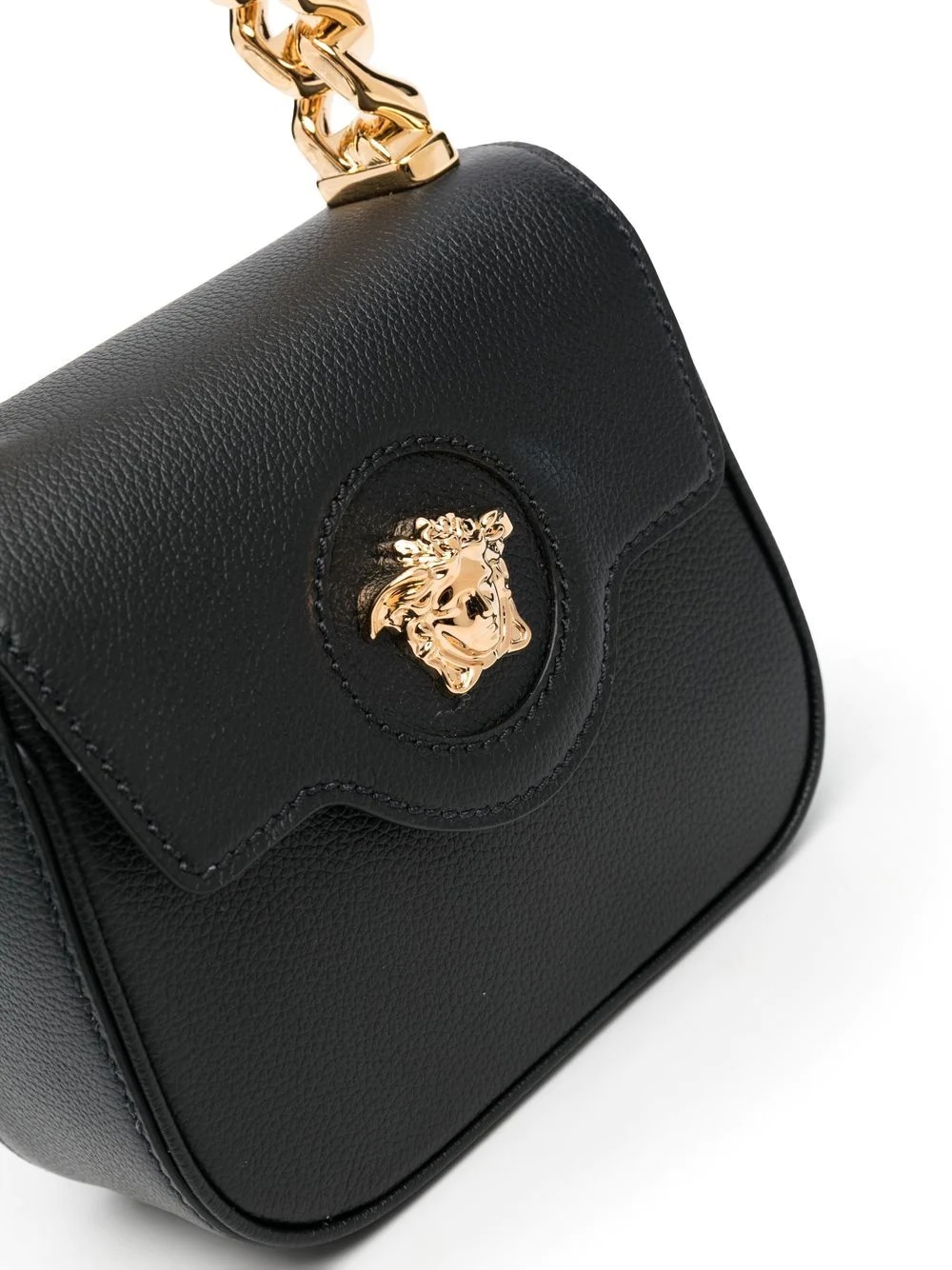 Medusa-head leather clutch bag - 5