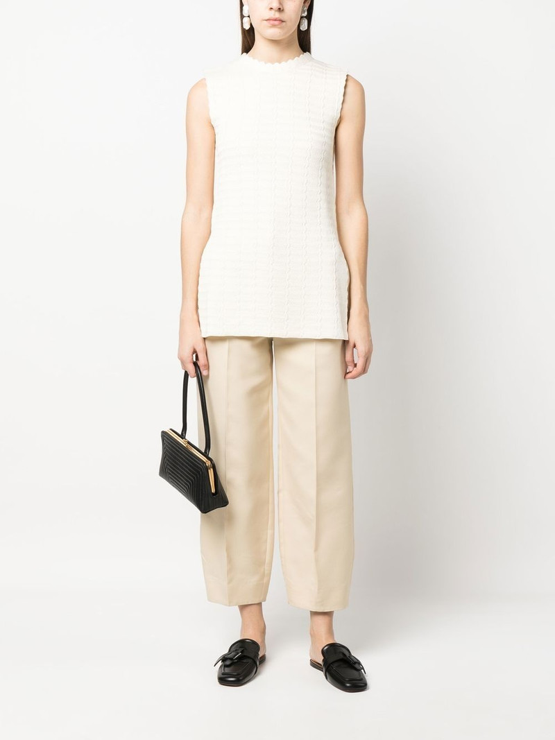 Jil Sander sleeveless zigzag-pattern sweatshirt outlook