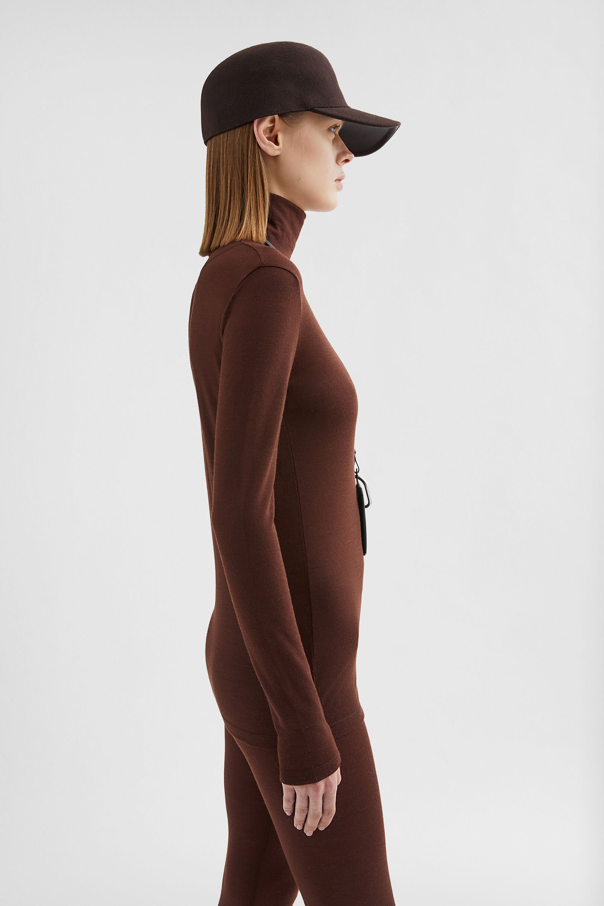 Lightweight Wool Blend High-Neck T-Shirt - 2