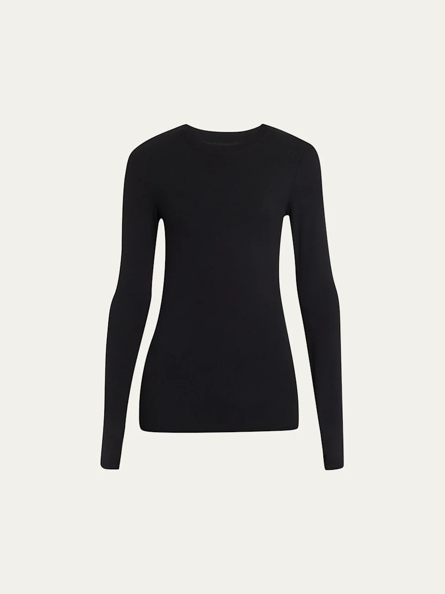 Louise Rib Long-Sleeve Top - 1