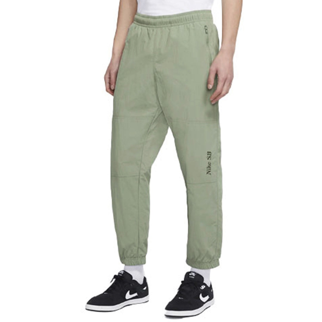 Nike SB Logo Embroidered Skateboard Woven Sports Pants Green CV4333-320 - 4