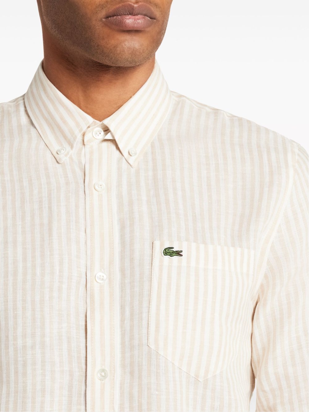striped linen shirt - 5
