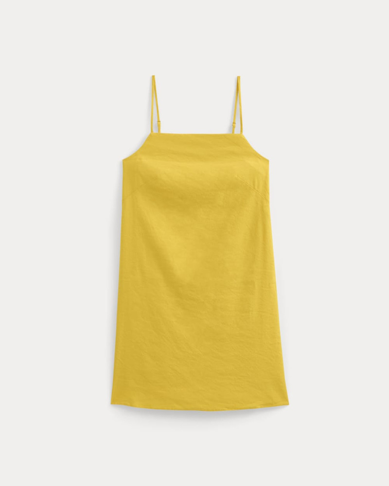 MINI SHIFT DRESS IN STRETCH LINEN - 1